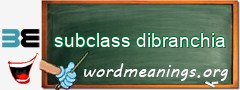 WordMeaning blackboard for subclass dibranchia